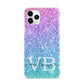 Monogrammed Multi Colour Glitter Name iPhone 11 Pro 3D Snap Case