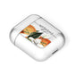 Monogrammed Orange Tree AirPods Case Laid Flat