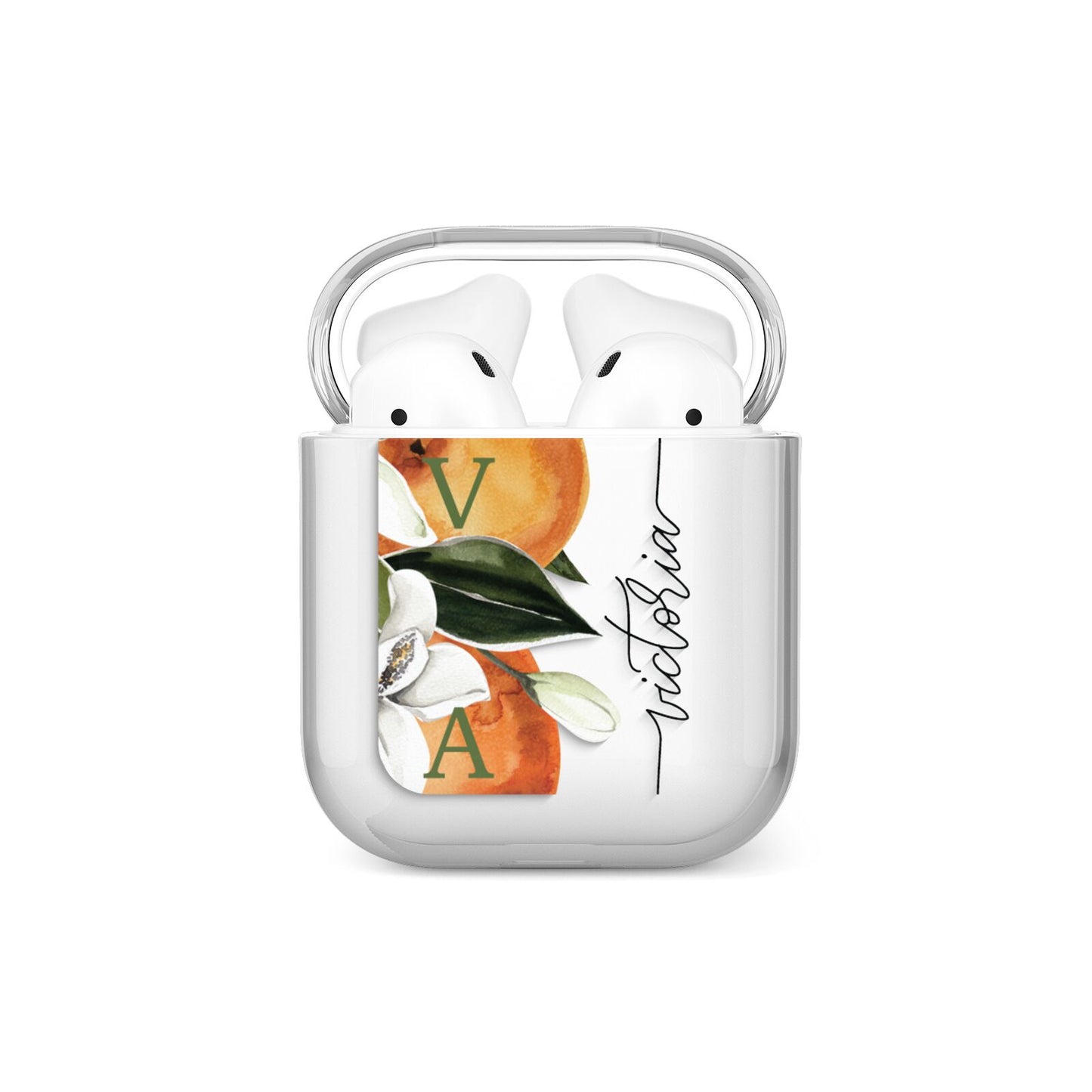 Monogrammed Orange Tree AirPods Case