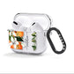 Monogrammed Orange Tree AirPods Clear Case 3rd Gen Side Image