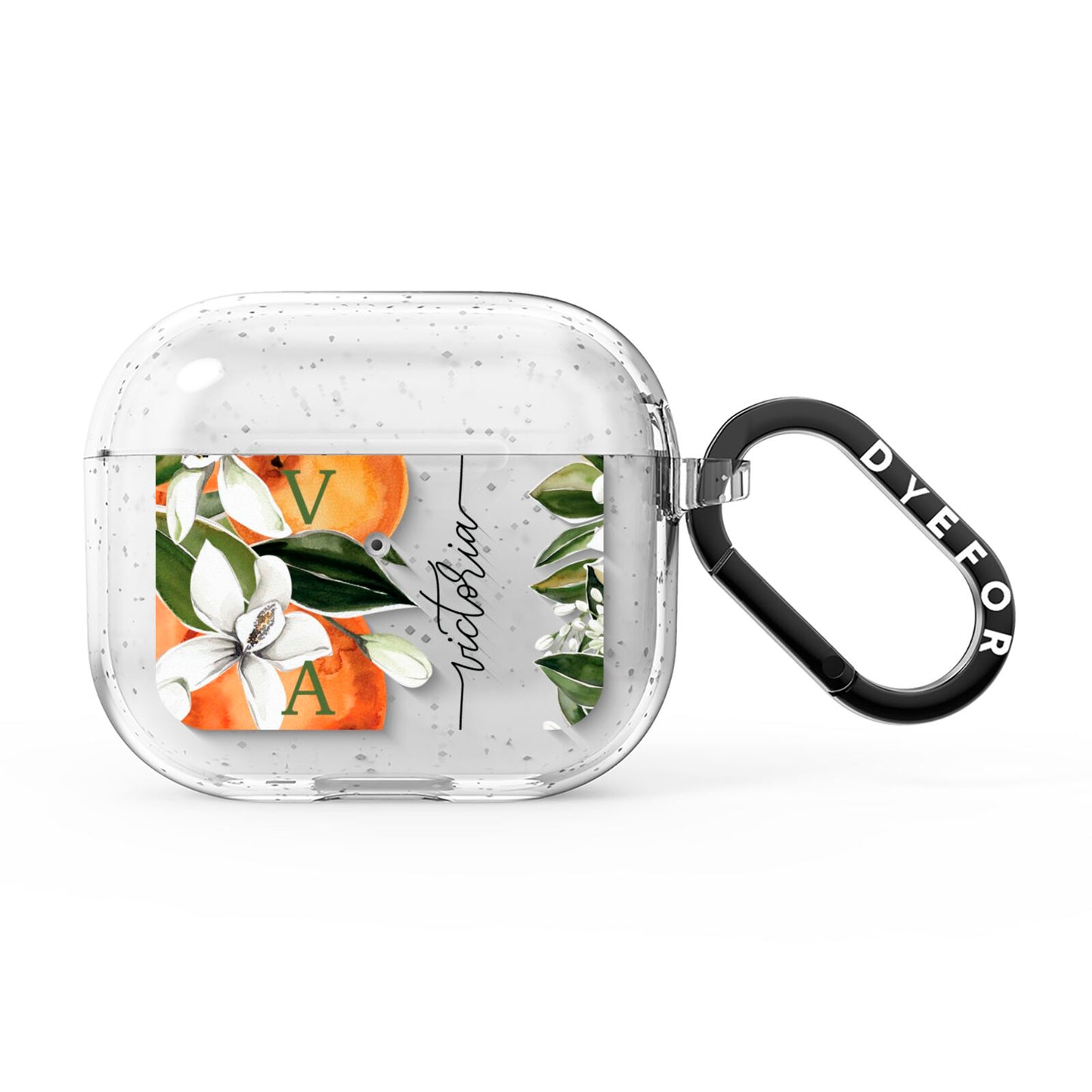 Monogrammed Orange Tree AirPods Glitter Case 3rd Gen