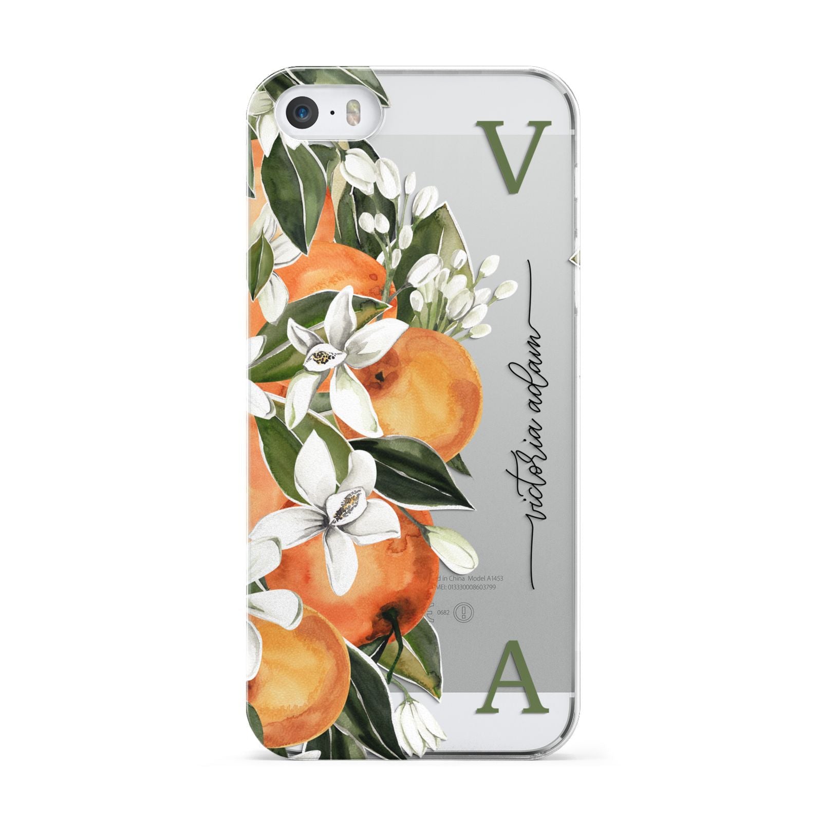 Monogrammed Orange Tree Apple iPhone 5 Case