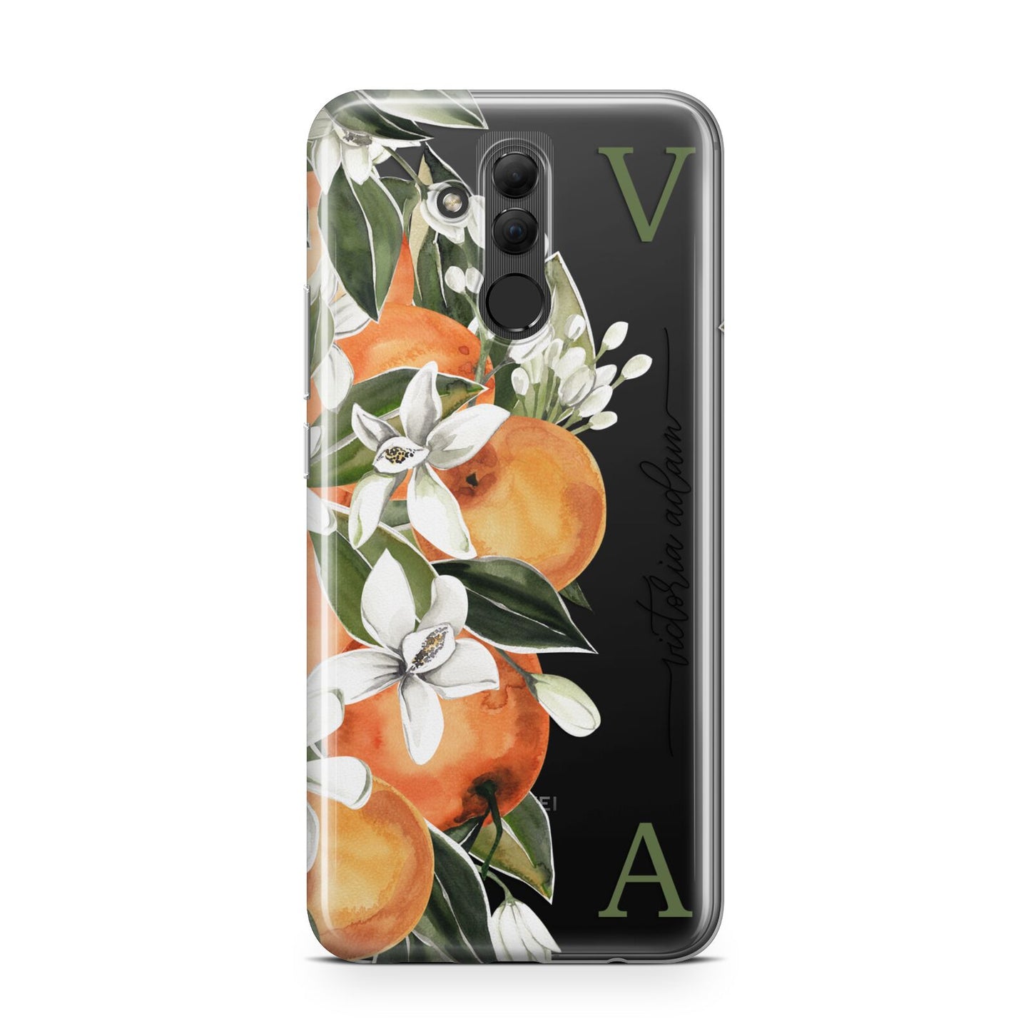 Monogrammed Orange Tree Huawei Mate 20 Lite