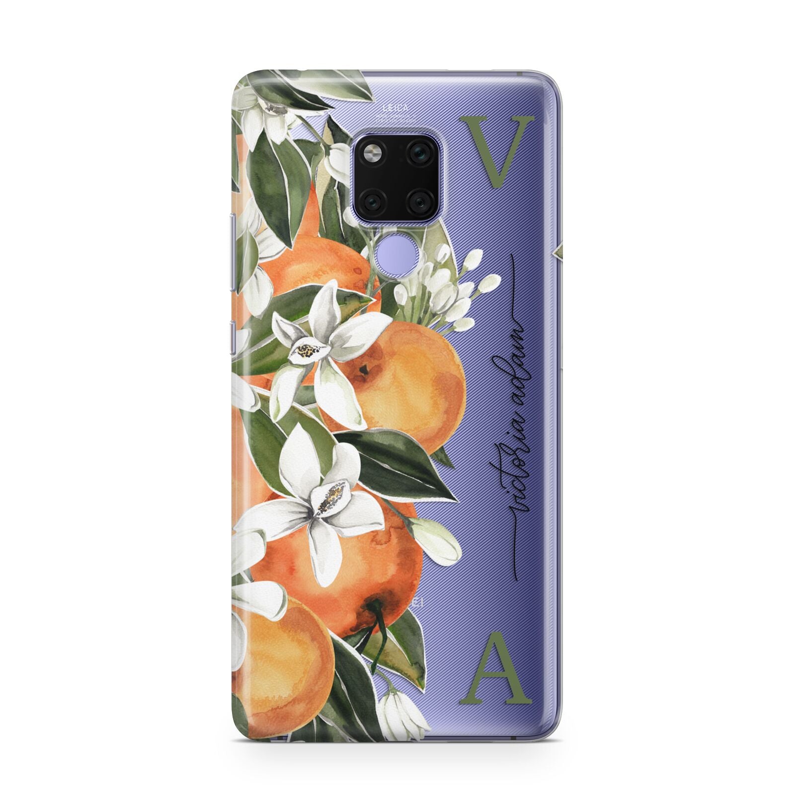 Monogrammed Orange Tree Huawei Mate 20X Phone Case