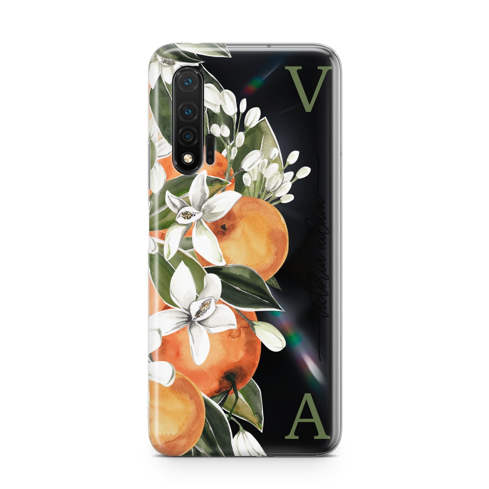 Monogrammed Orange Tree Huawei Nova 6 Phone Case