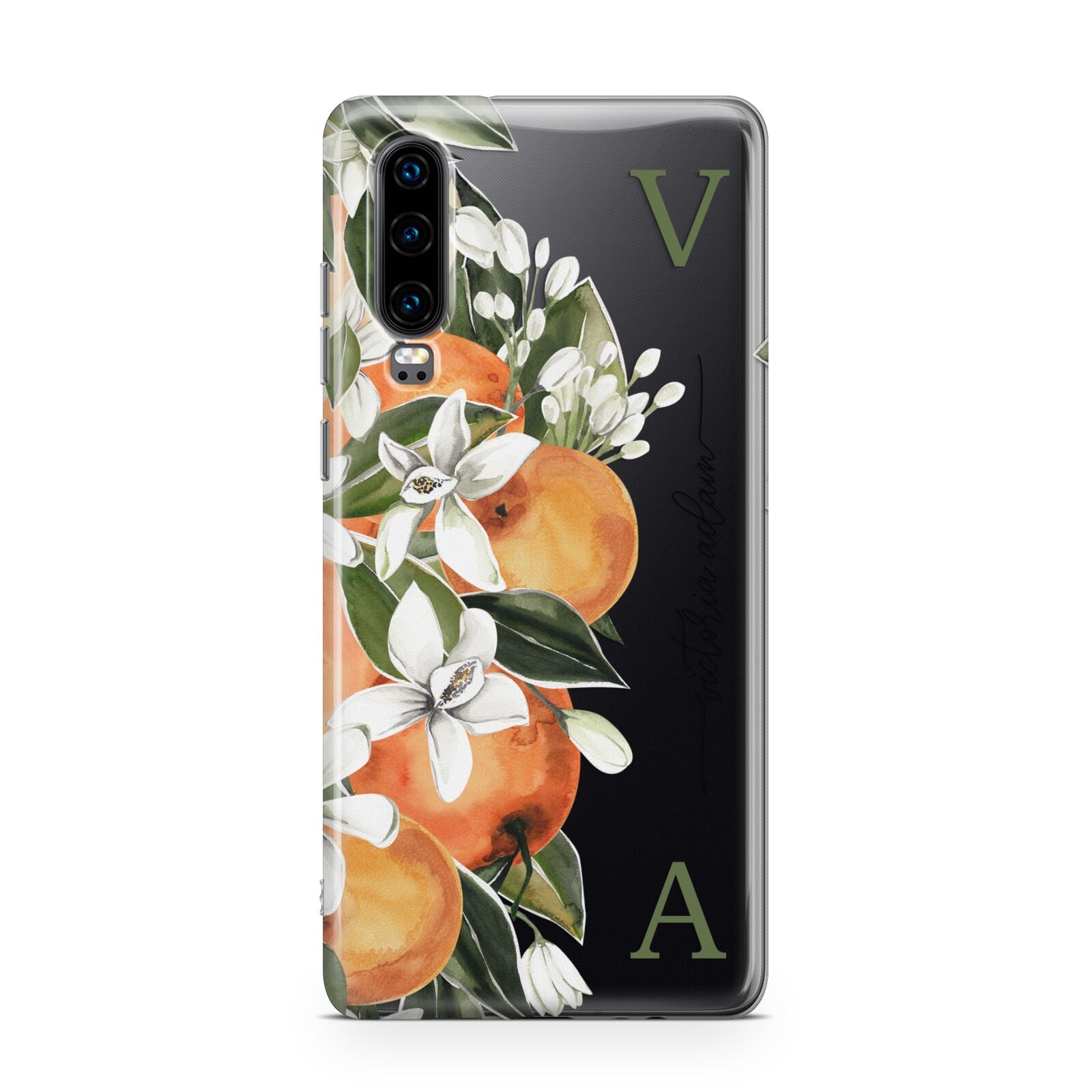 Monogrammed Orange Tree Huawei P30 Phone Case