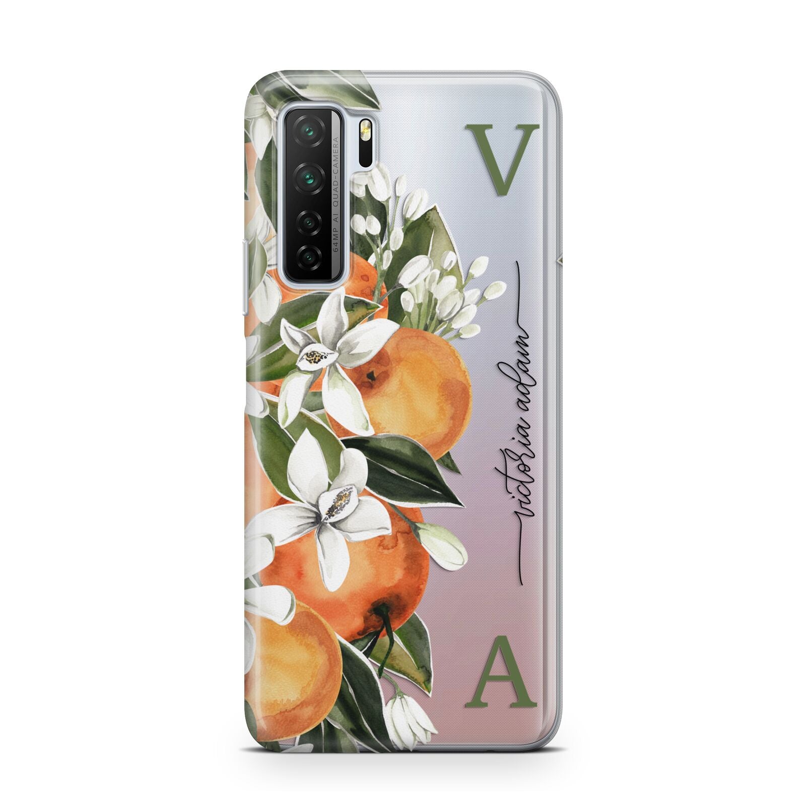 Monogrammed Orange Tree Huawei P40 Lite 5G Phone Case