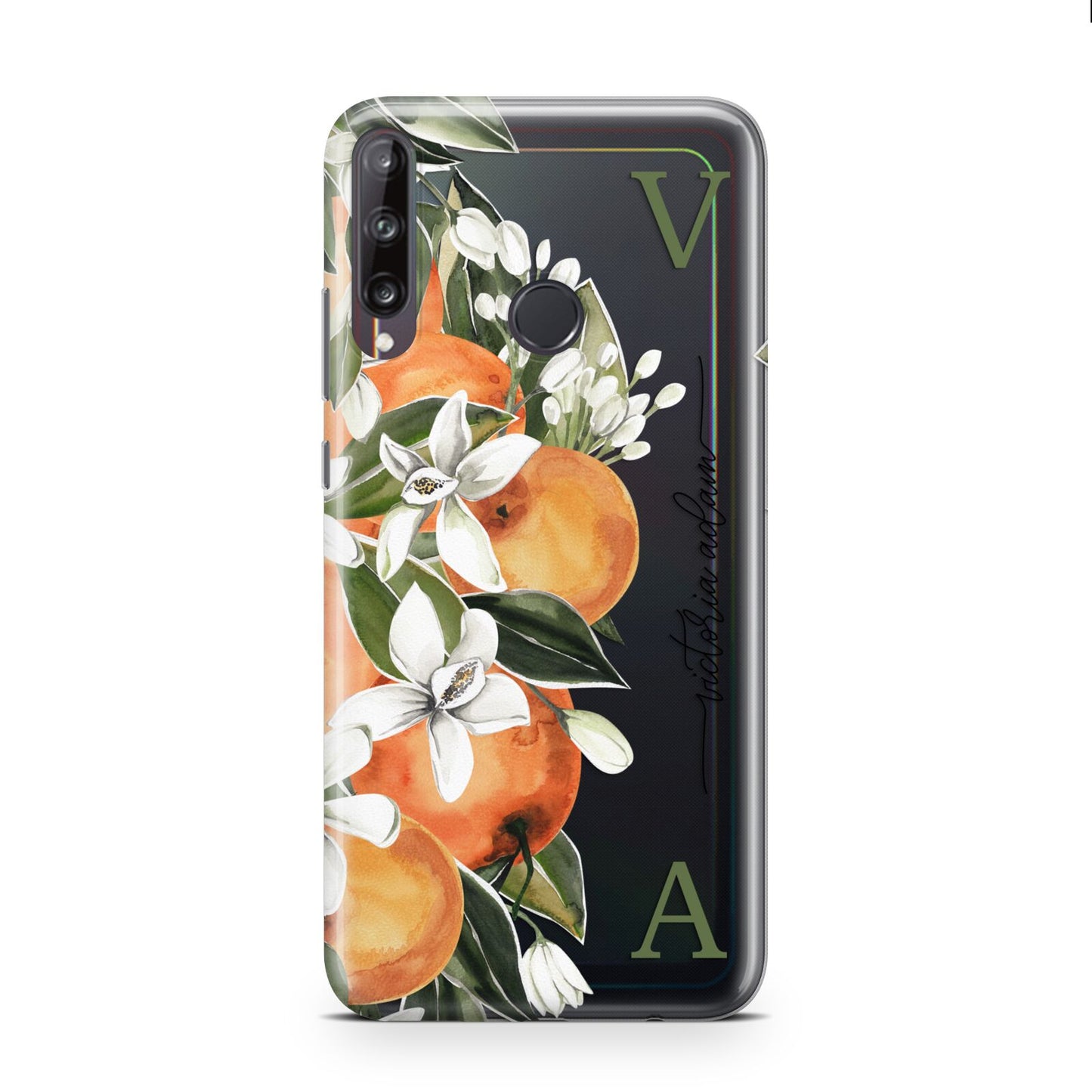 Monogrammed Orange Tree Huawei P40 Lite E Phone Case