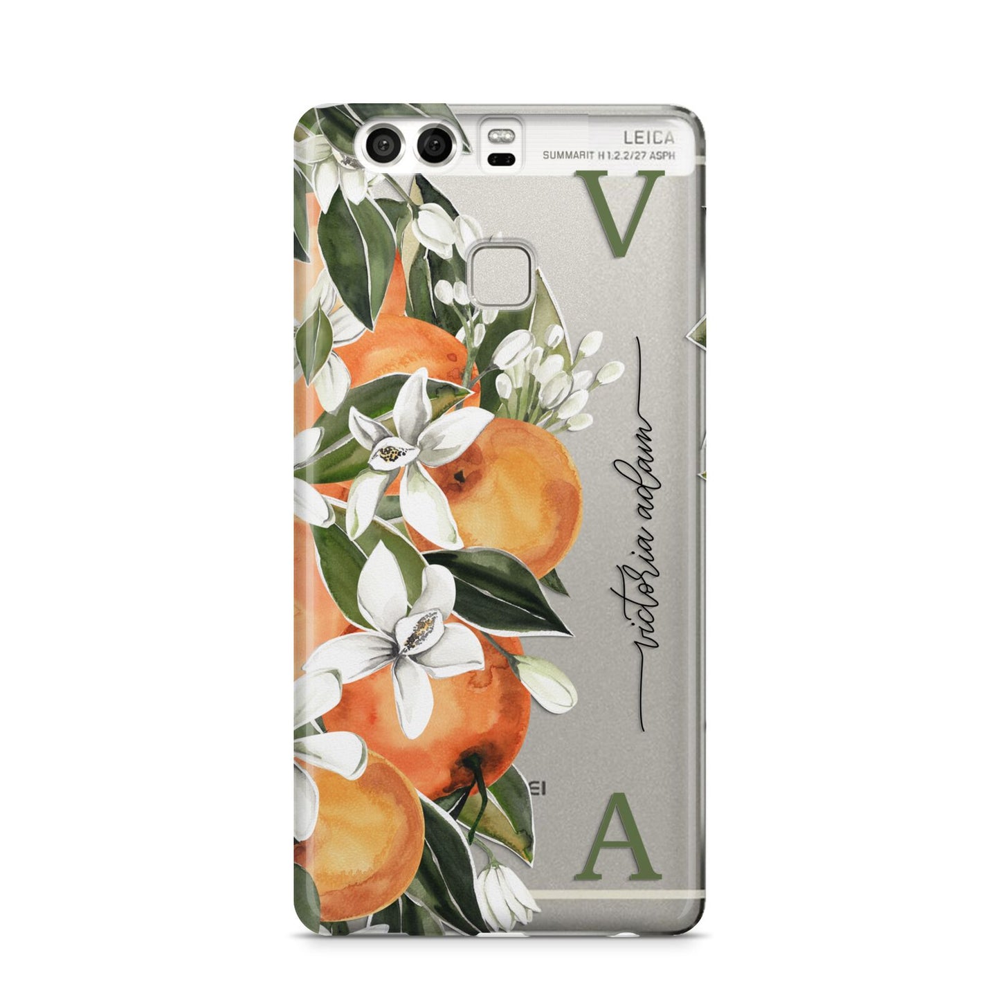 Monogrammed Orange Tree Huawei P9 Case