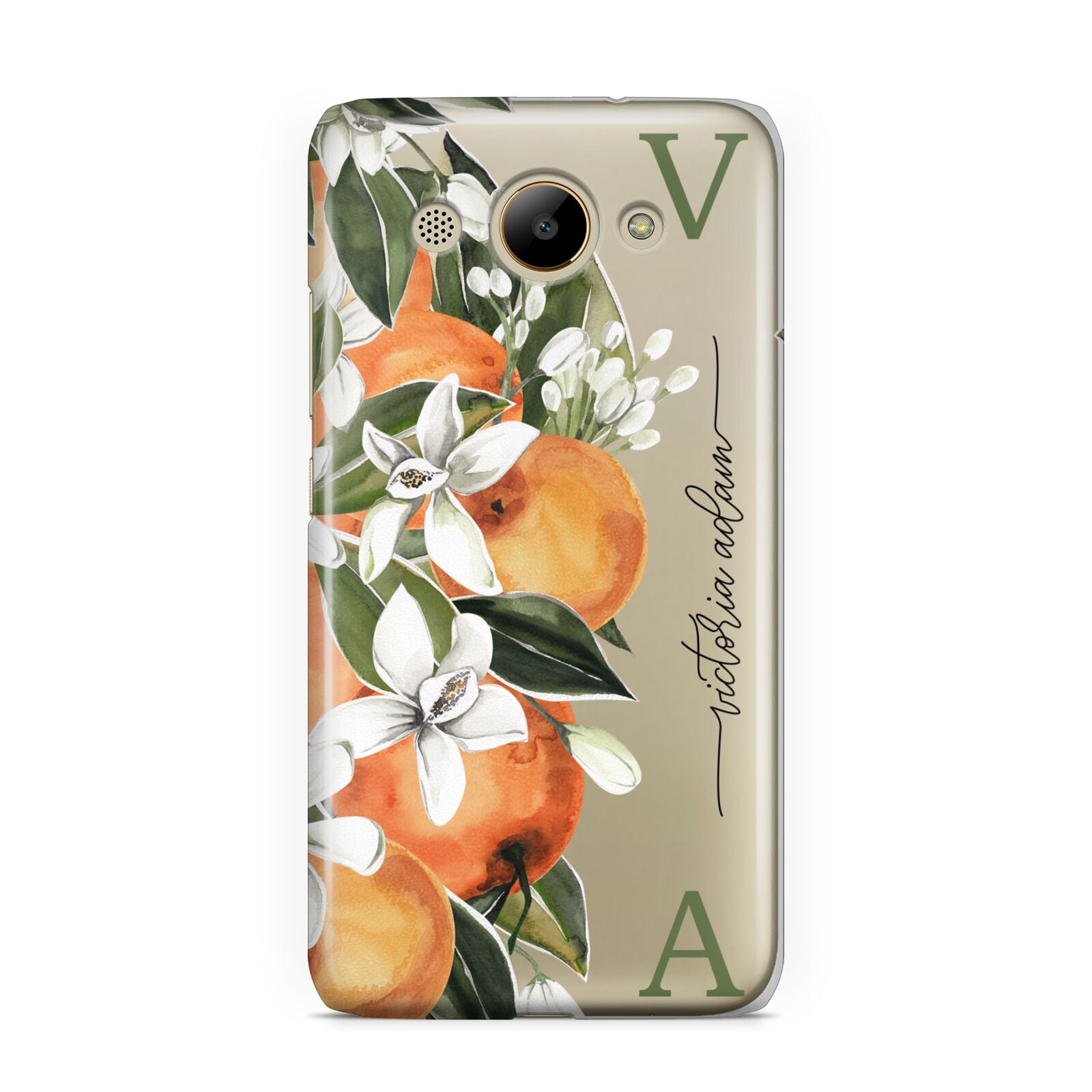 Monogrammed Orange Tree Huawei Y3 2017
