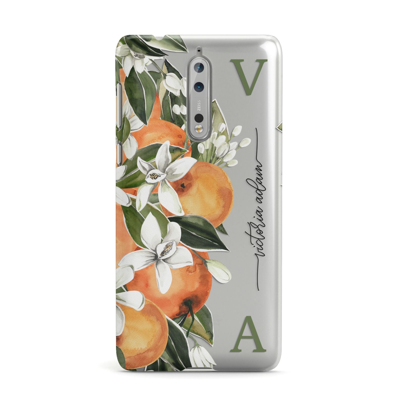 Monogrammed Orange Tree Nokia Case