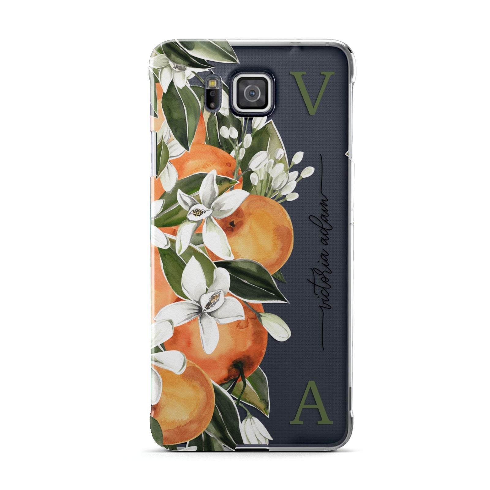 Monogrammed Orange Tree Samsung Galaxy Alpha Case