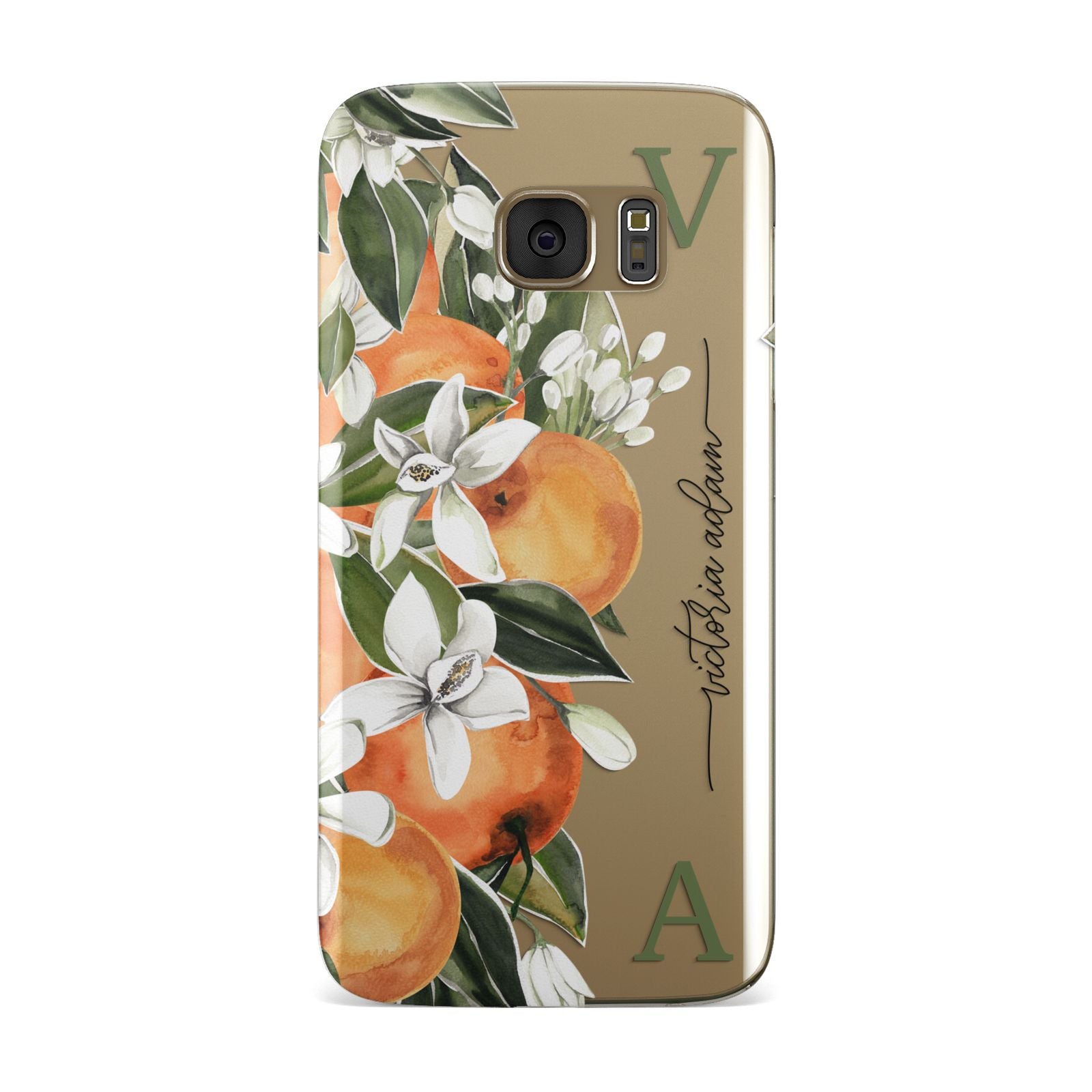 Monogrammed Orange Tree Samsung Galaxy Case