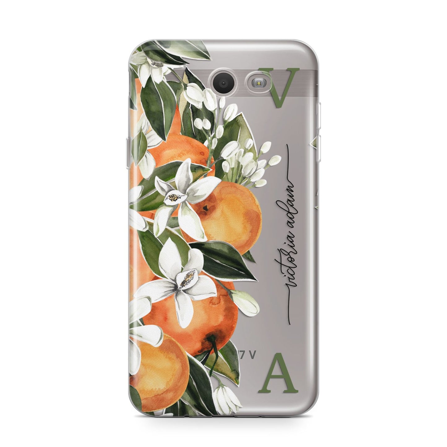 Monogrammed Orange Tree Samsung Galaxy J7 2017 Case
