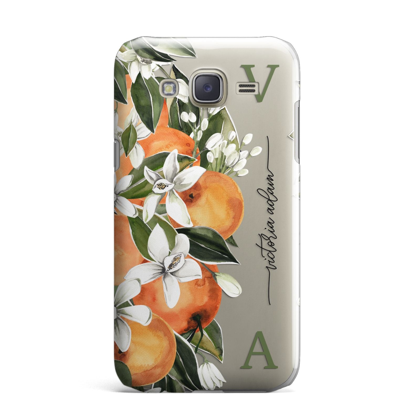 Monogrammed Orange Tree Samsung Galaxy J7 Case