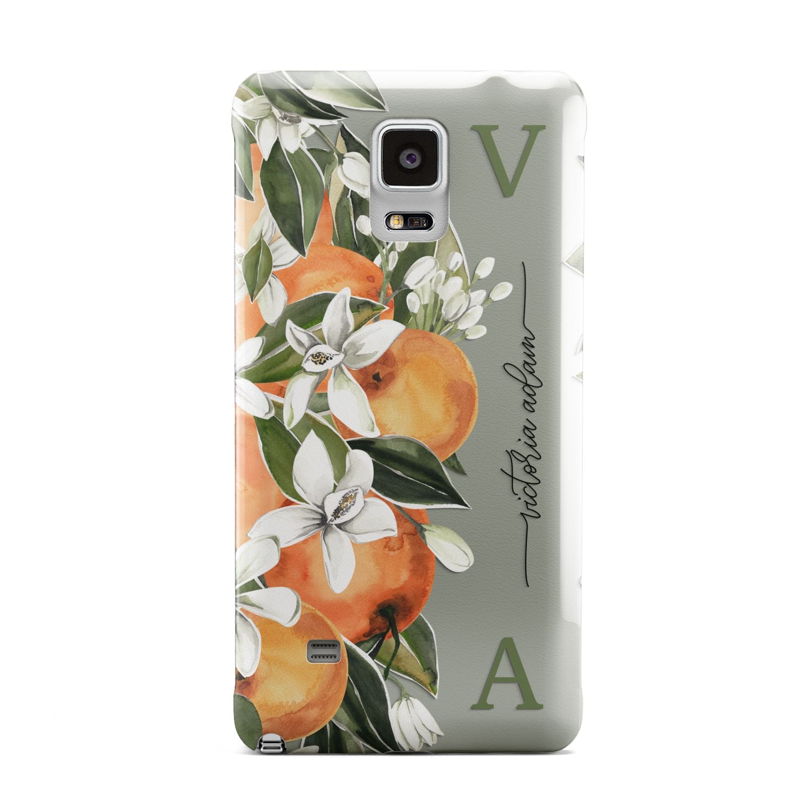 Monogrammed Orange Tree Samsung Galaxy Note 4 Case