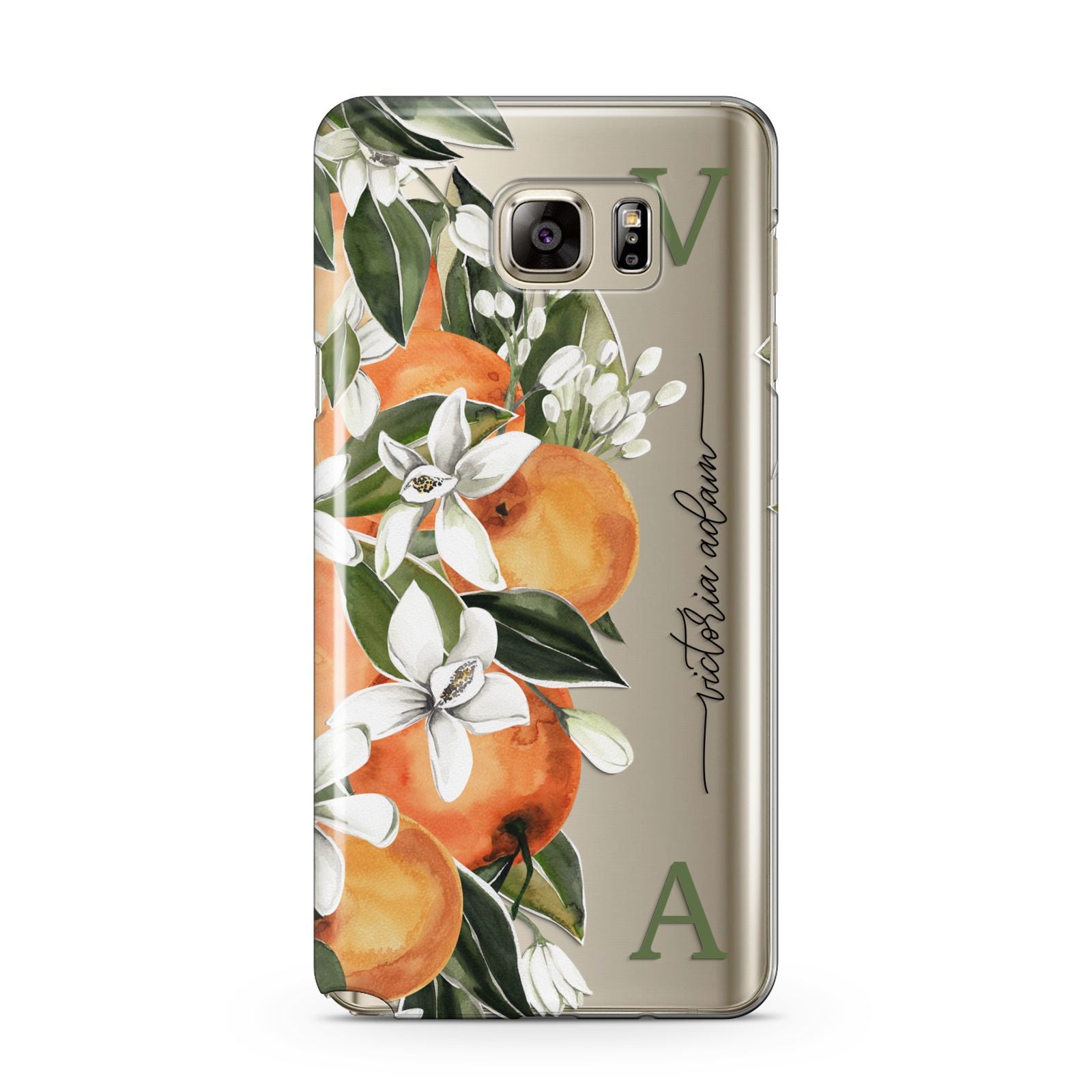 Monogrammed Orange Tree Samsung Galaxy Note 5 Case