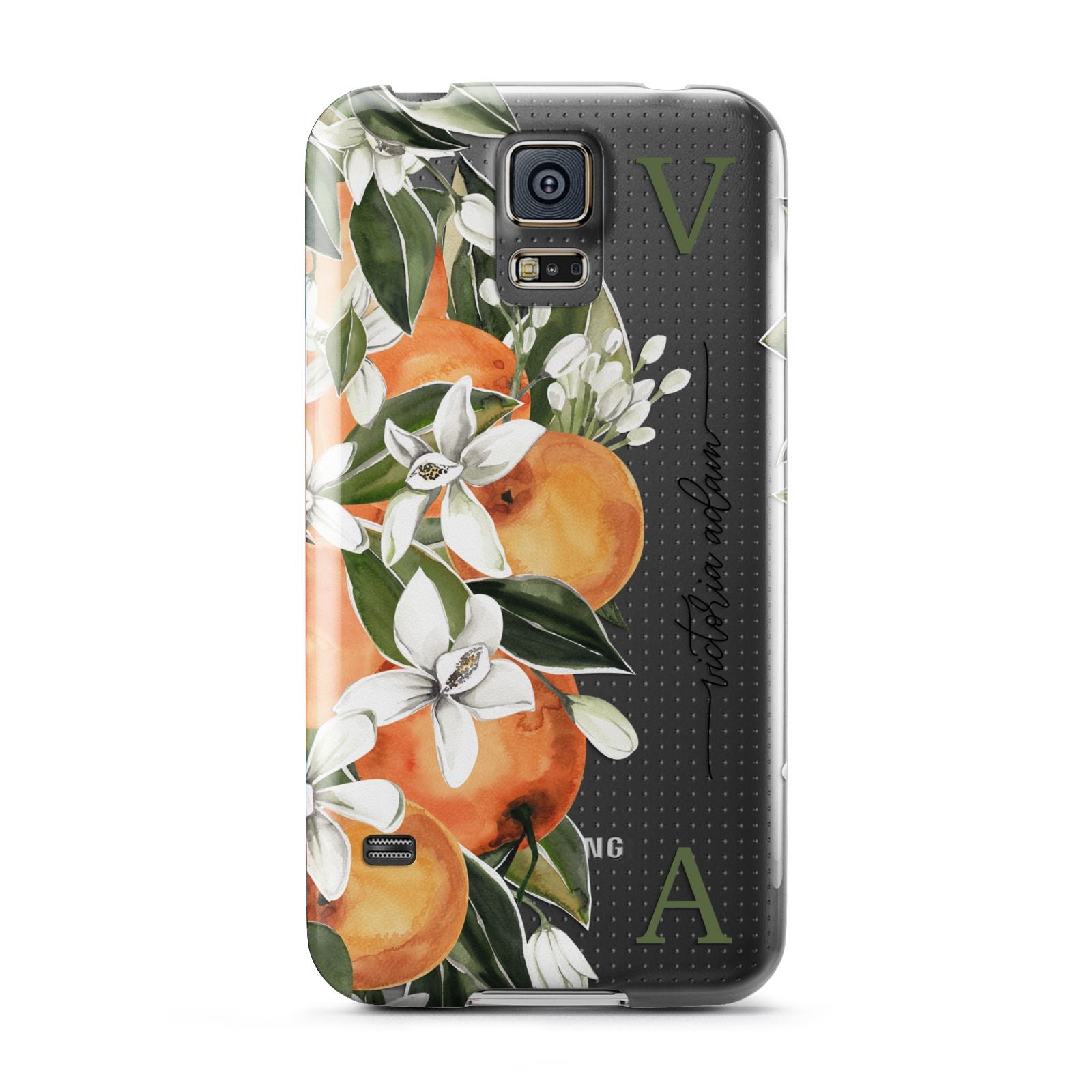 Monogrammed Orange Tree Samsung Galaxy S5 Case