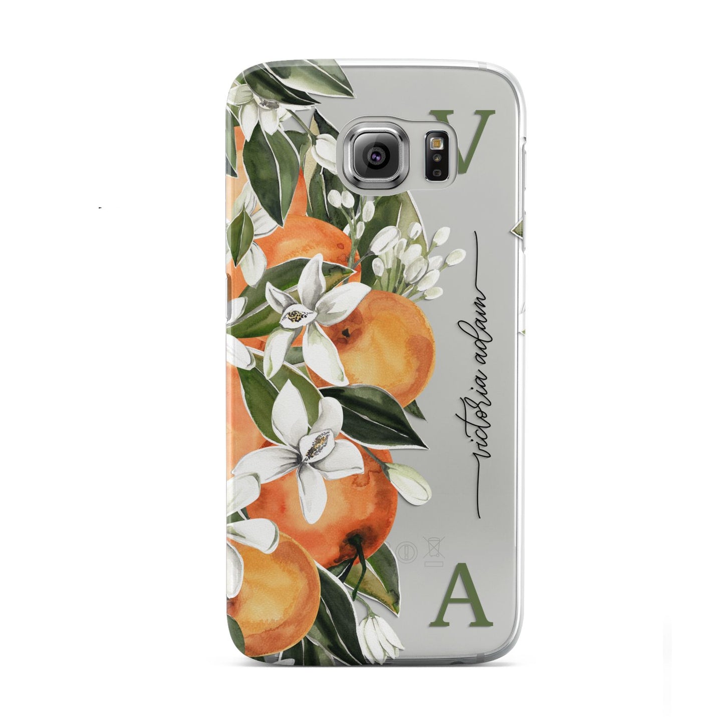 Monogrammed Orange Tree Samsung Galaxy S6 Case