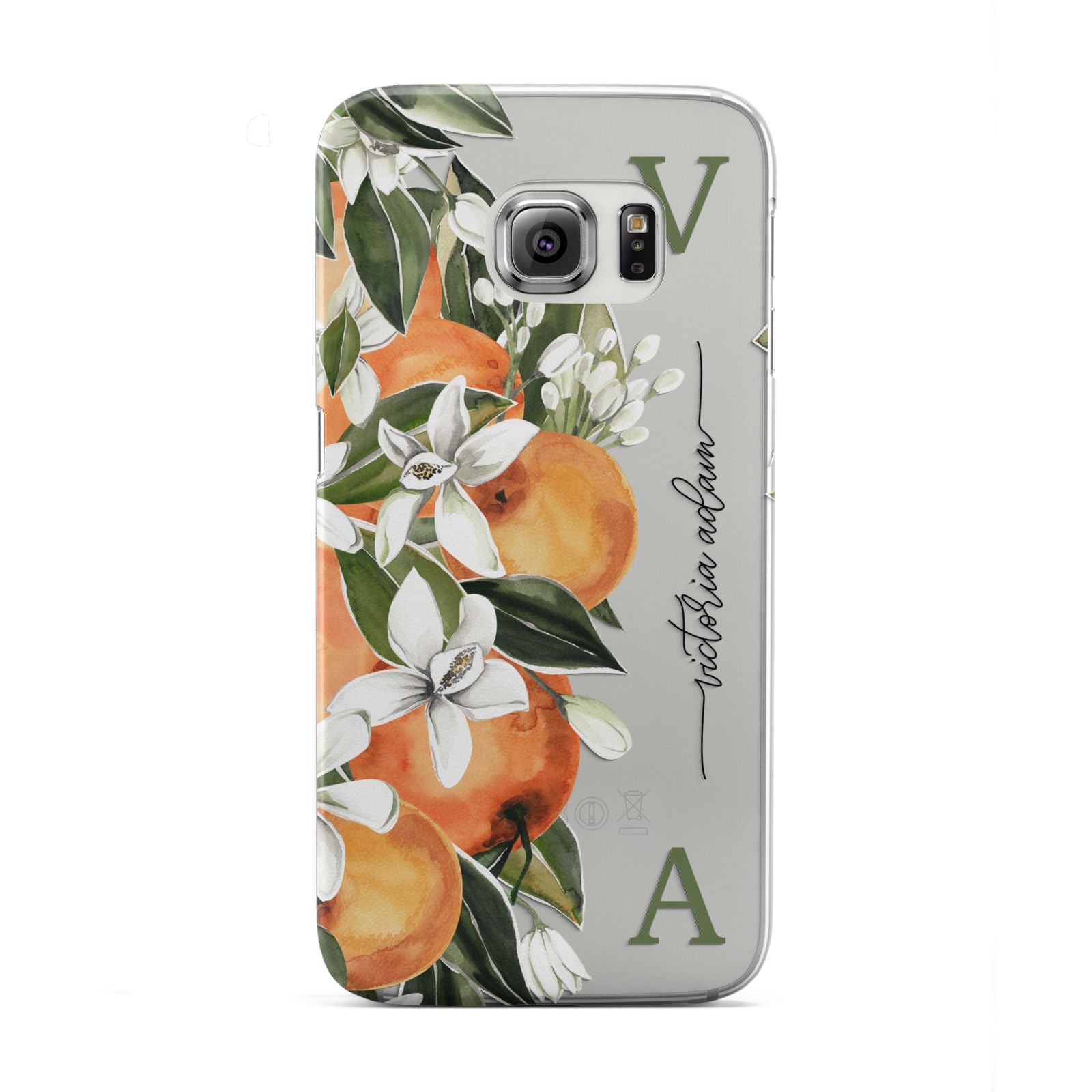 Monogrammed Orange Tree Samsung Galaxy S6 Edge Case