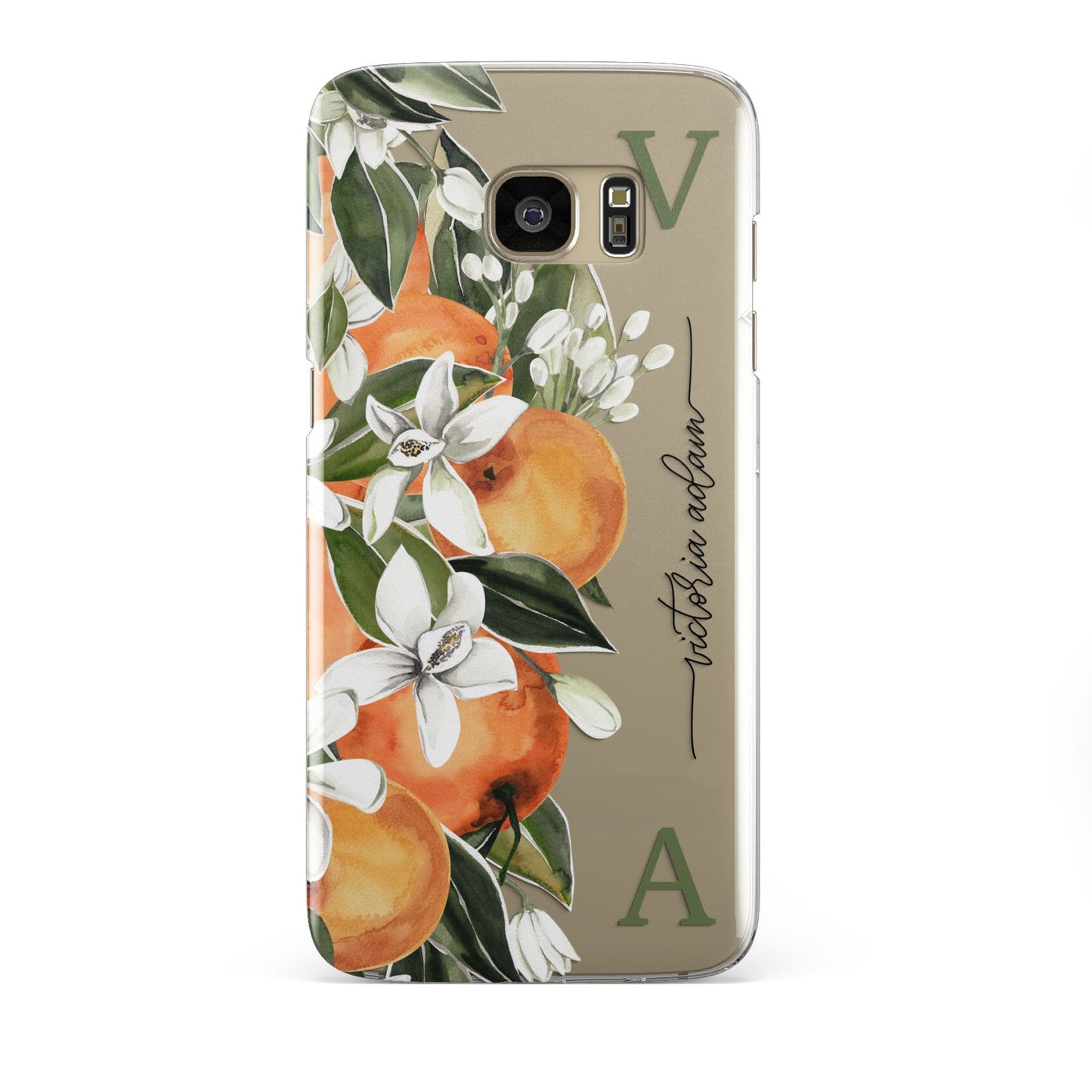 Monogrammed Orange Tree Samsung Galaxy S7 Edge Case