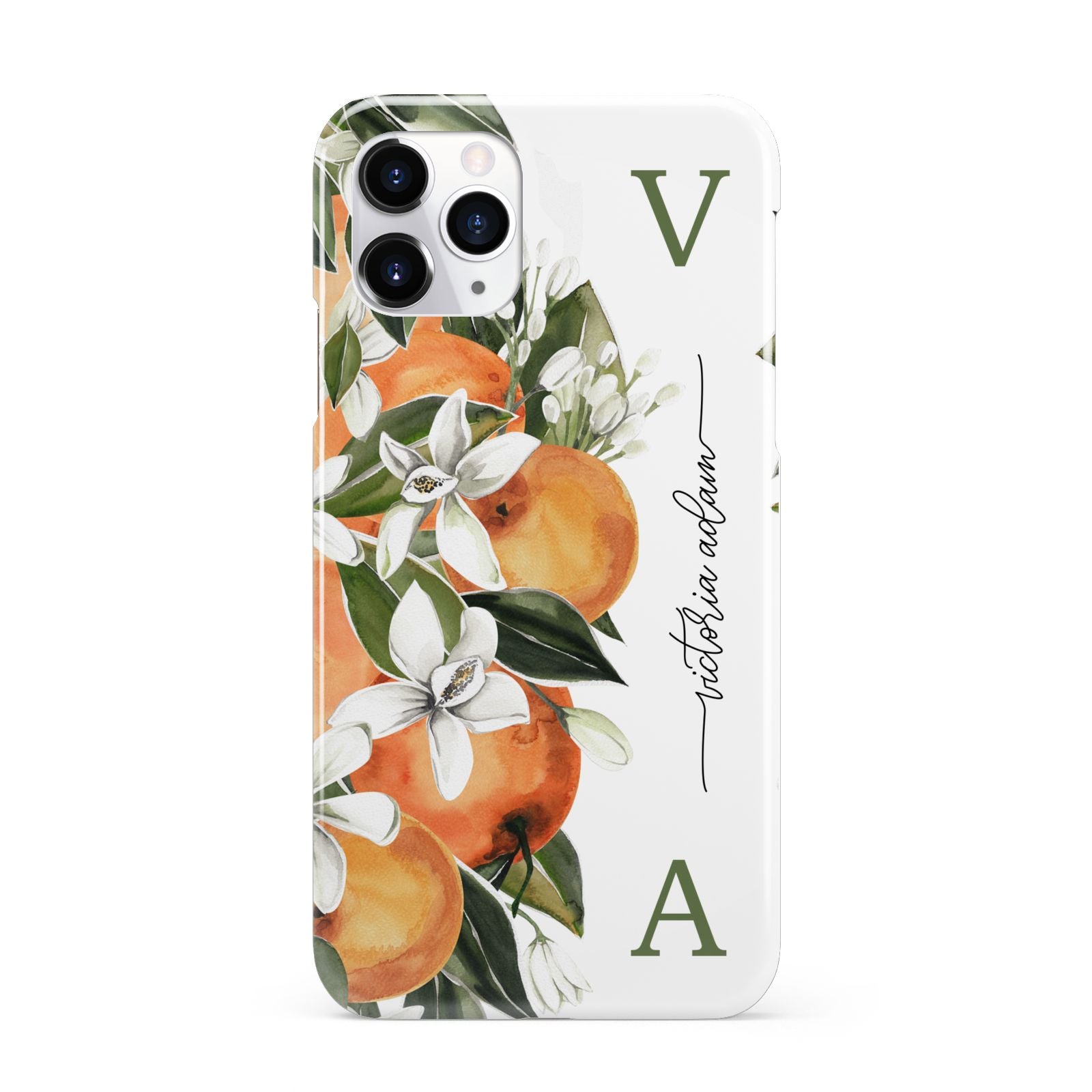Monogrammed Orange Tree iPhone 11 Pro 3D Snap Case