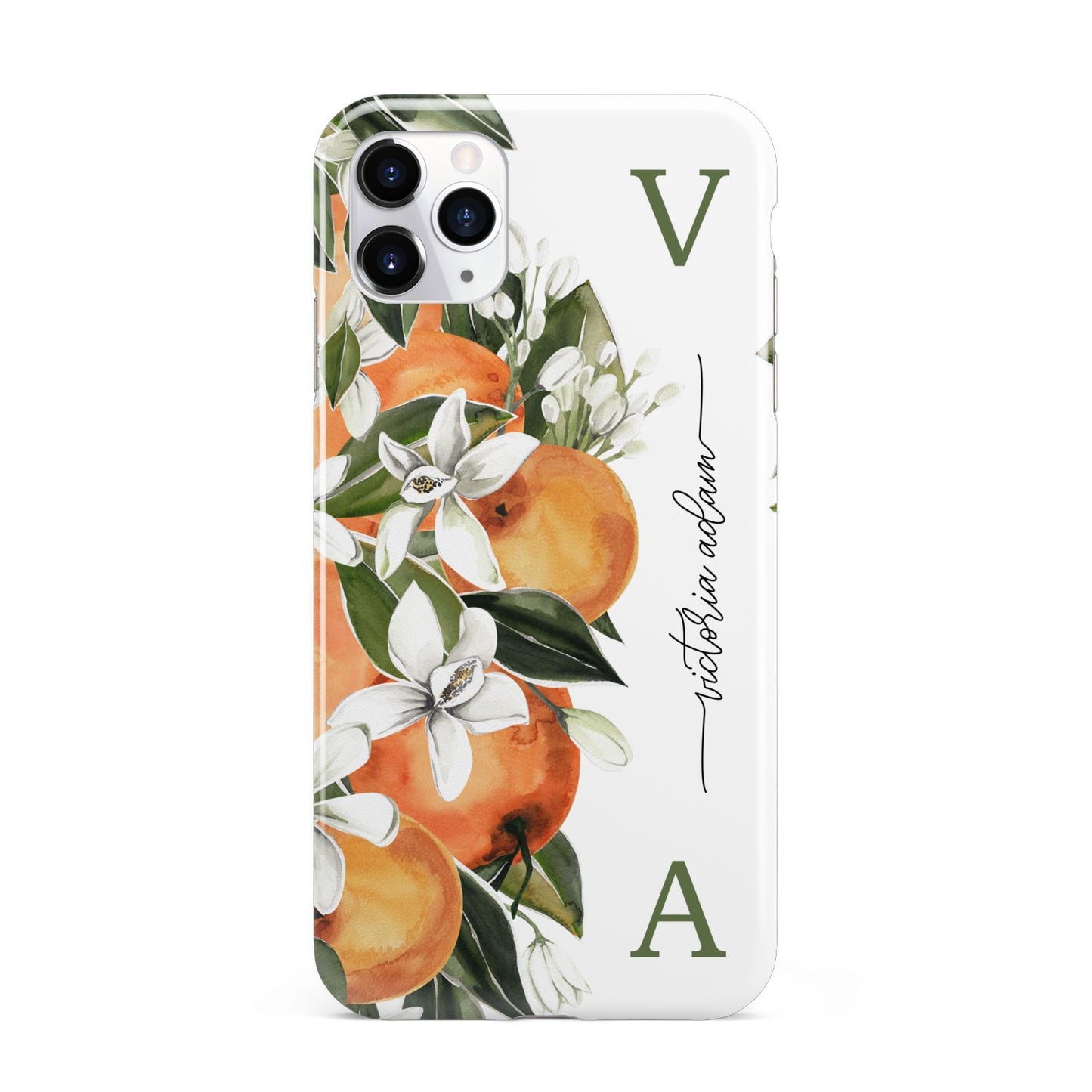 Monogrammed Orange Tree iPhone 11 Pro Max 3D Tough Case