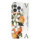 Monogrammed Orange Tree iPhone 13 Pro Full Wrap 3D Snap Case