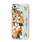 Monogrammed Orange Tree iPhone 8 Bumper Case on Silver iPhone