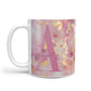 Monogrammed Pink Gold Marble 10oz Mug Alternative Image 1