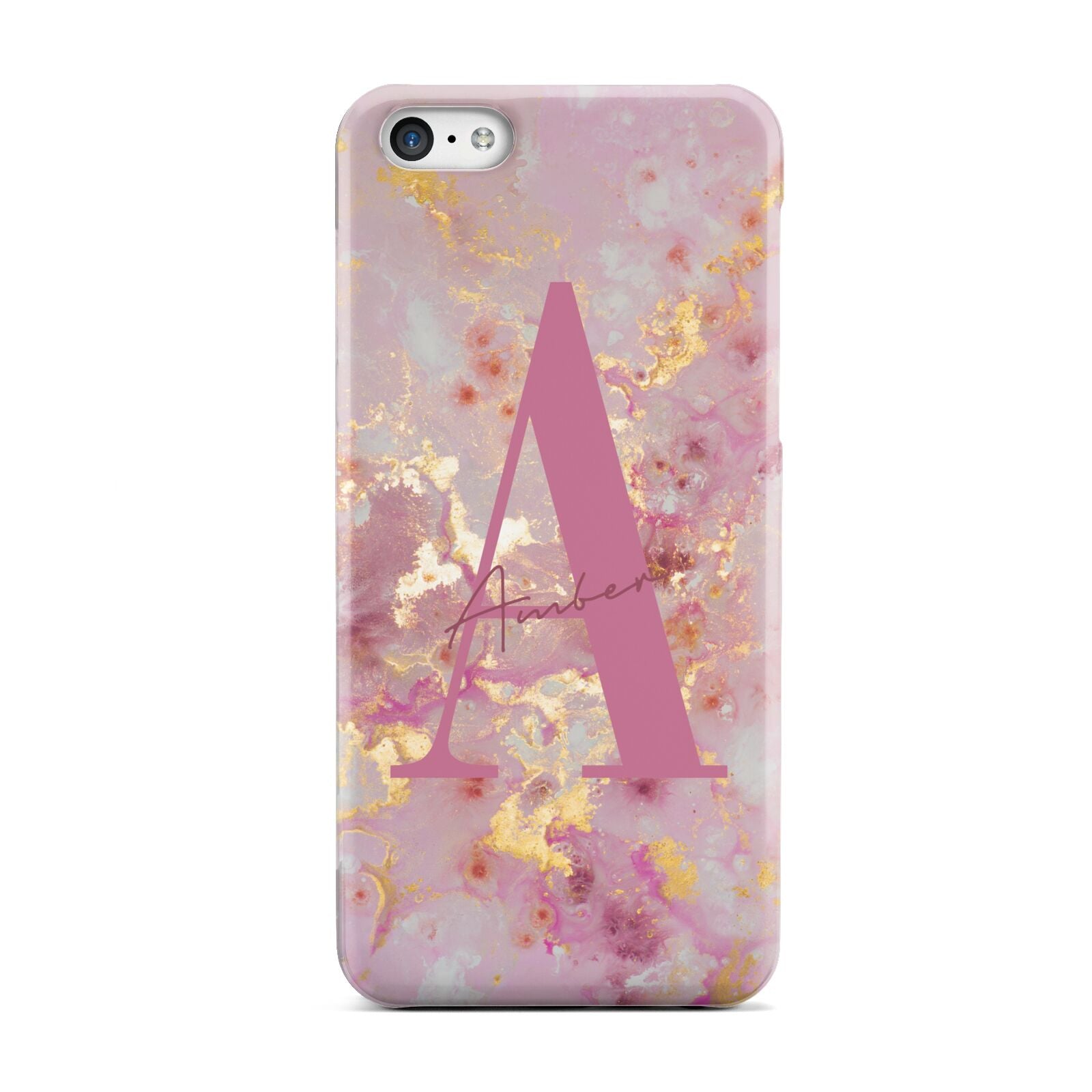 Monogrammed Pink Gold Marble IPhone Case Dyefor monogrammed-pink-gold-marble-iphone-case-dyefor