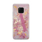 Monogrammed Pink Gold Marble Huawei Mate 20 Pro Phone Case