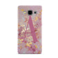 Monogrammed Pink Gold Marble Samsung Galaxy A5 Case