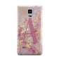 Monogrammed Pink Gold Marble Samsung Galaxy Note 4 Case