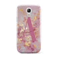 Monogrammed Pink Gold Marble Samsung Galaxy S4 Mini Case