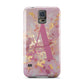 Monogrammed Pink Gold Marble Samsung Galaxy S5 Case