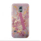 Monogrammed Pink Gold Marble Samsung Galaxy S5 Mini Case
