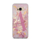 Monogrammed Pink Gold Marble Samsung Galaxy S8 Plus Case