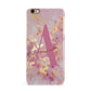 Monogrammed Pink Gold Marble iPhone 6 Plus 3D Snap Case on Gold Phone