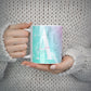 Monogrammed Pink Turquoise Pastel Marble 10oz Mug Alternative Image 5