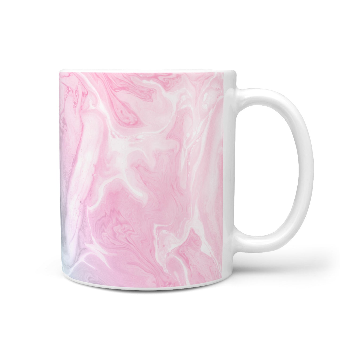 Monogrammed Pink Turquoise Pastel Marble 10oz Mug
