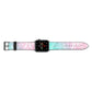 Monogrammed Pink Turquoise Pastel Marble Apple Watch Strap Landscape Image Space Grey Hardware