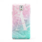 Monogrammed Pink Turquoise Pastel Marble Samsung Galaxy Note 3 Case