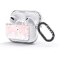 Monogrammed Pink White Ink Marble AirPods Glitter Case 3rd Gen Side Image