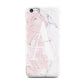 Monogrammed Pink White Ink Marble Apple iPhone 5c Case