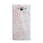 Monogrammed Pink White Ink Marble Samsung Galaxy A7 2015 Case