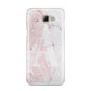 Monogrammed Pink White Ink Marble Samsung Galaxy A8 2016 Case
