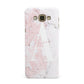 Monogrammed Pink White Ink Marble Samsung Galaxy A8 Case
