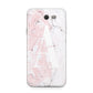 Monogrammed Pink White Ink Marble Samsung Galaxy J7 2017 Case