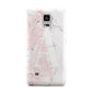 Monogrammed Pink White Ink Marble Samsung Galaxy Note 4 Case